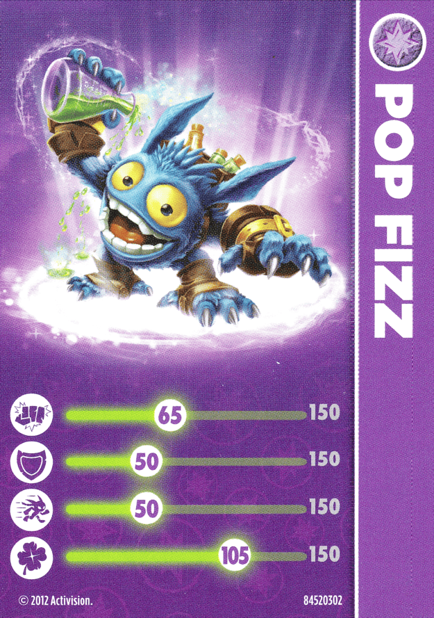Skylanders Giants Pop Fizz Karte
