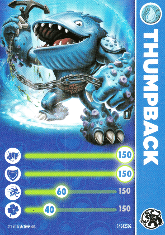 Skylanders Giants Thumpback Karte