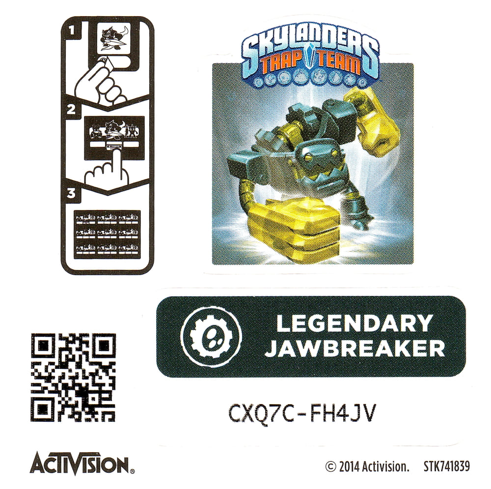 Skylanders Trap Team Legendary Jawbreaker Aufkleber