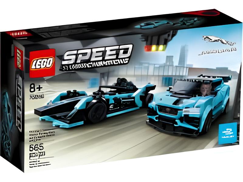 LEGO Speed Champions 76898 Formula E Panasonic Jaguar Racing GEN2 car & Jaguar I-PACE eTROPHY