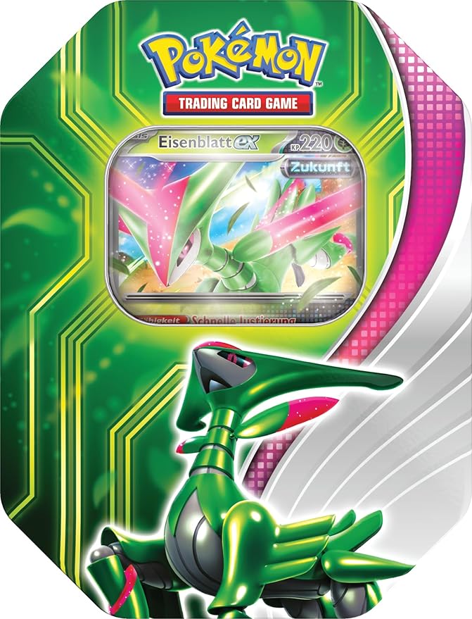 Pokémon Karmesin & Purpur Sommer Tin 2024 Eisenblatt EX (deutsch)