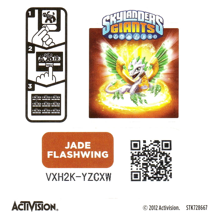 Skylanders Giants Jade Flashwing Aufkleber