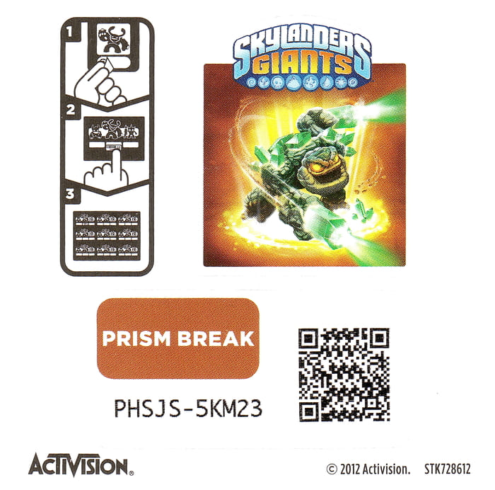 Skylanders Giants Prism Break Aufkleber