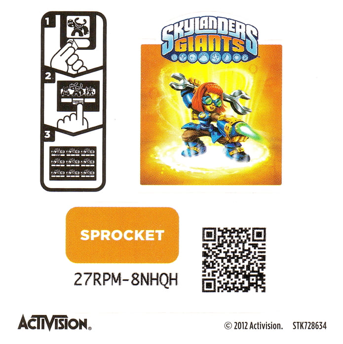 Skylanders Giants Sprocket Aufkleber