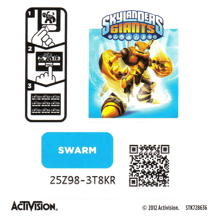 Skylanders Giants Swarm Aufkleber