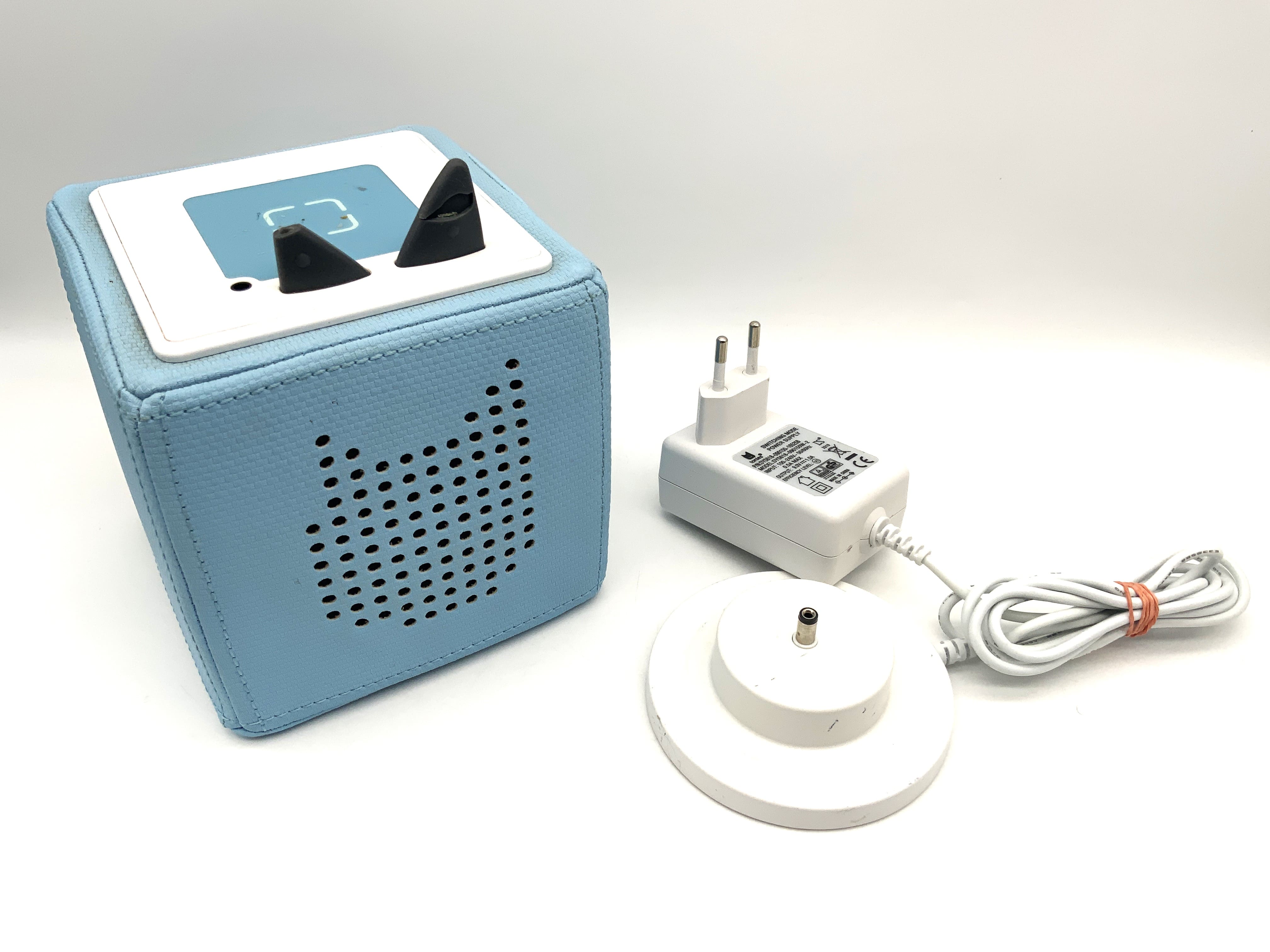 Toniebox Hellblau mit Ladestation für Toniefiguren Lautsprecher für Tonies