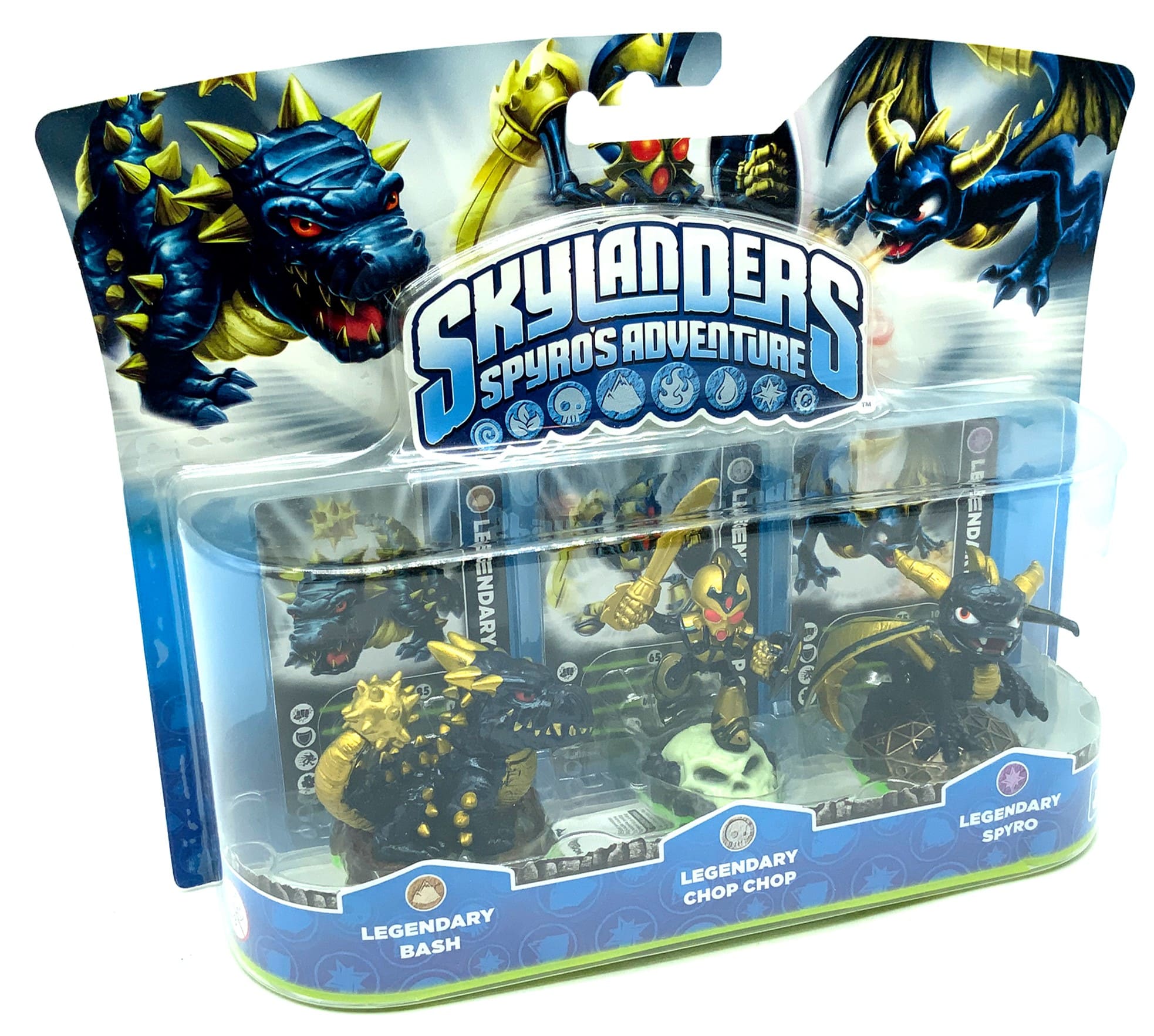 Skylanders Spyros Adventure Legendary Triple Pack Bash + Chop Chop + Spyro OVP