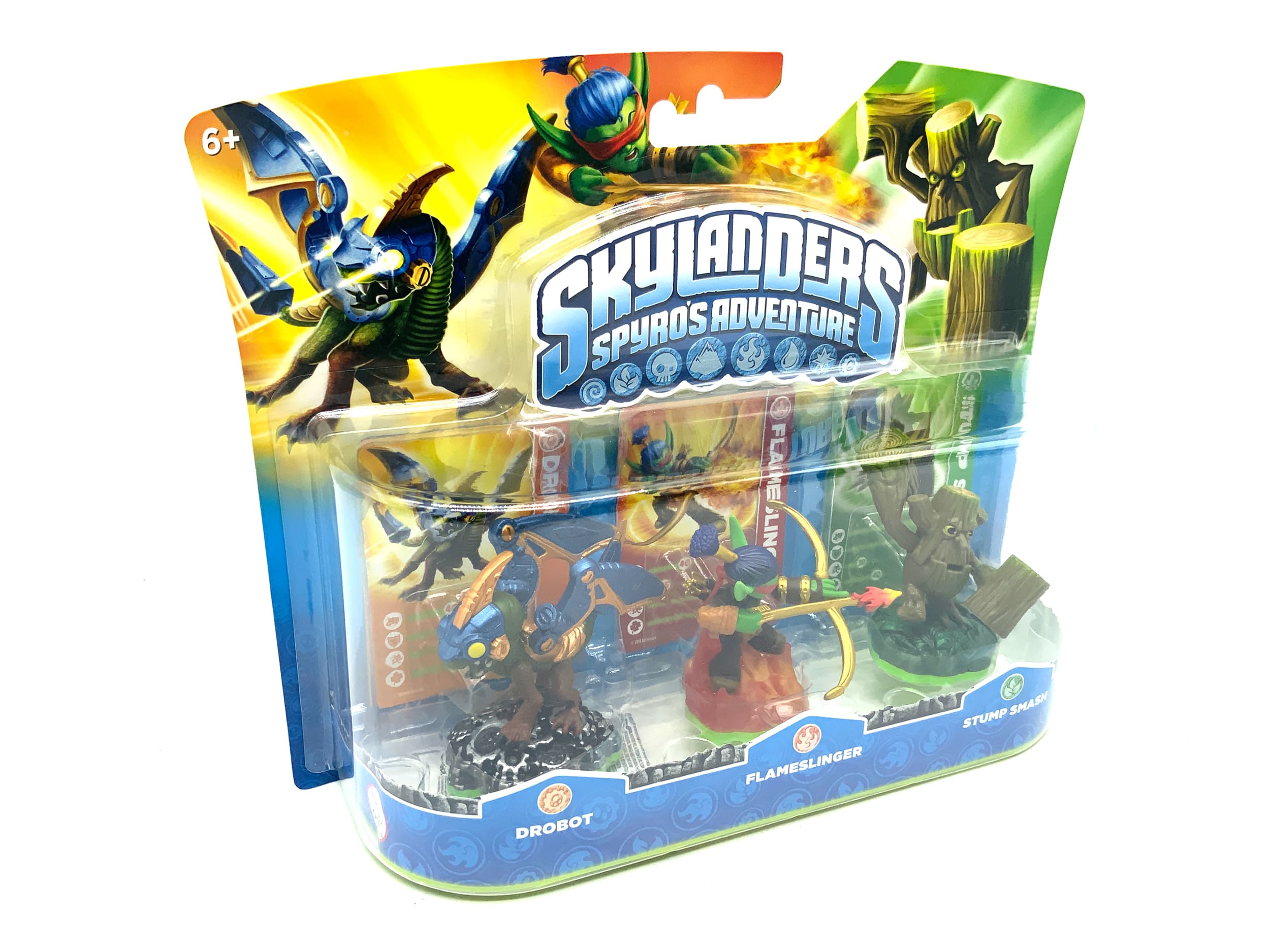 Skylanders Spyros Adventure Triple Pack Drobot + Flameslinger + Stump Smash OVP