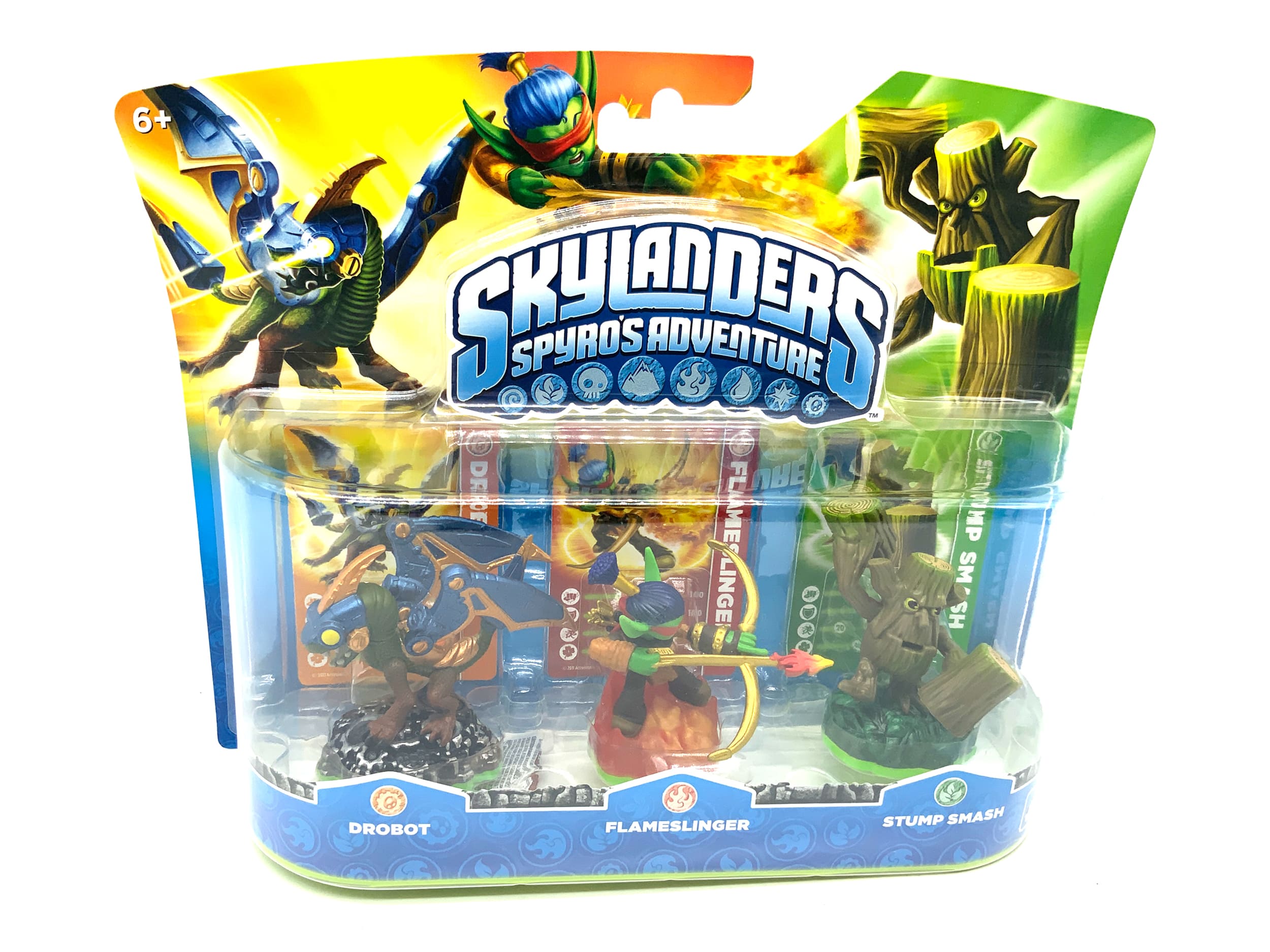 Skylanders Spyros Adventure Triple Pack Drobot + Flameslinger + Stump Smash OVP
