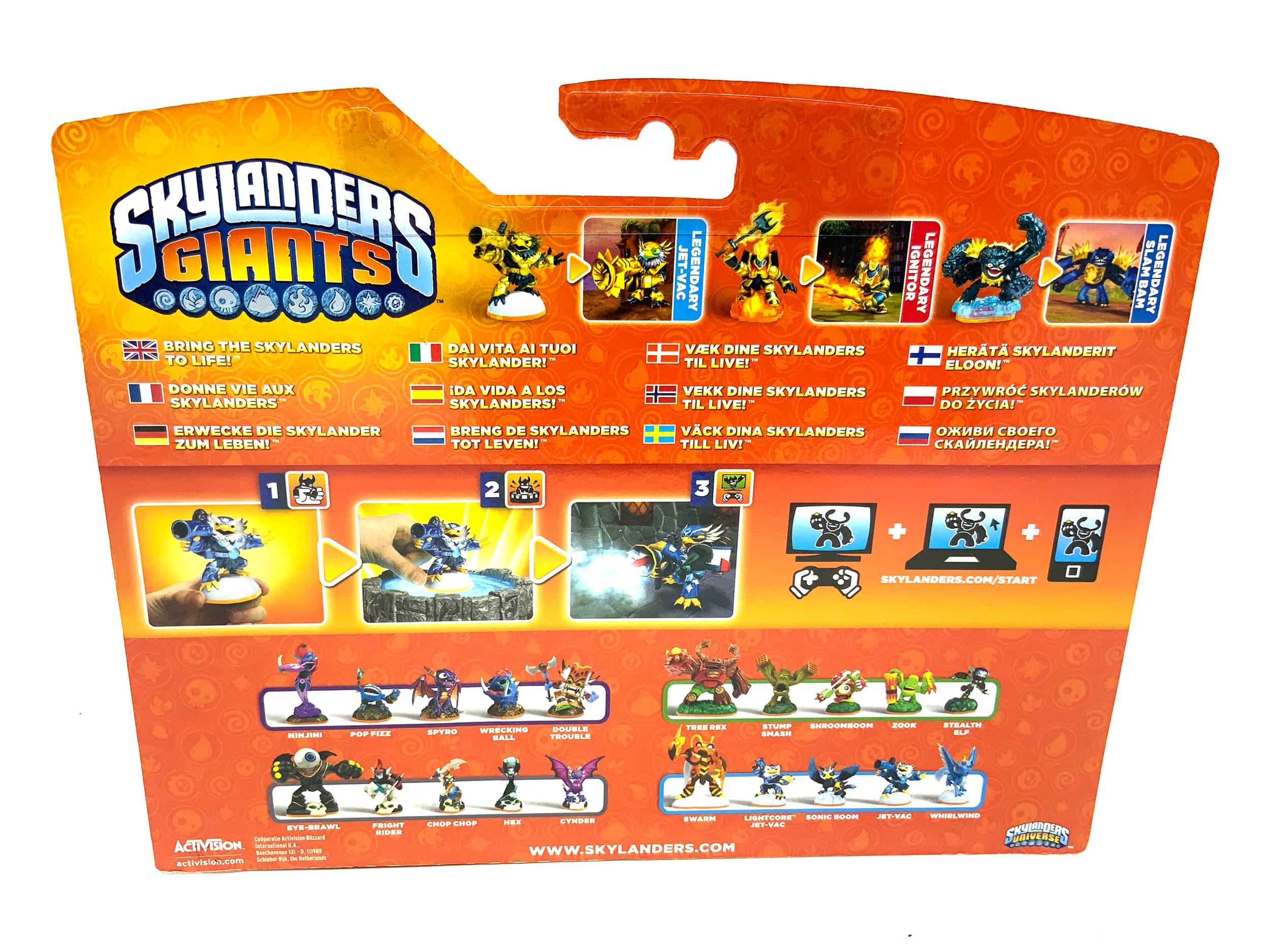 Skylanders Giants Legendary Triple Pack Ignitor + Slam Bam + Jet-Vac in OVP