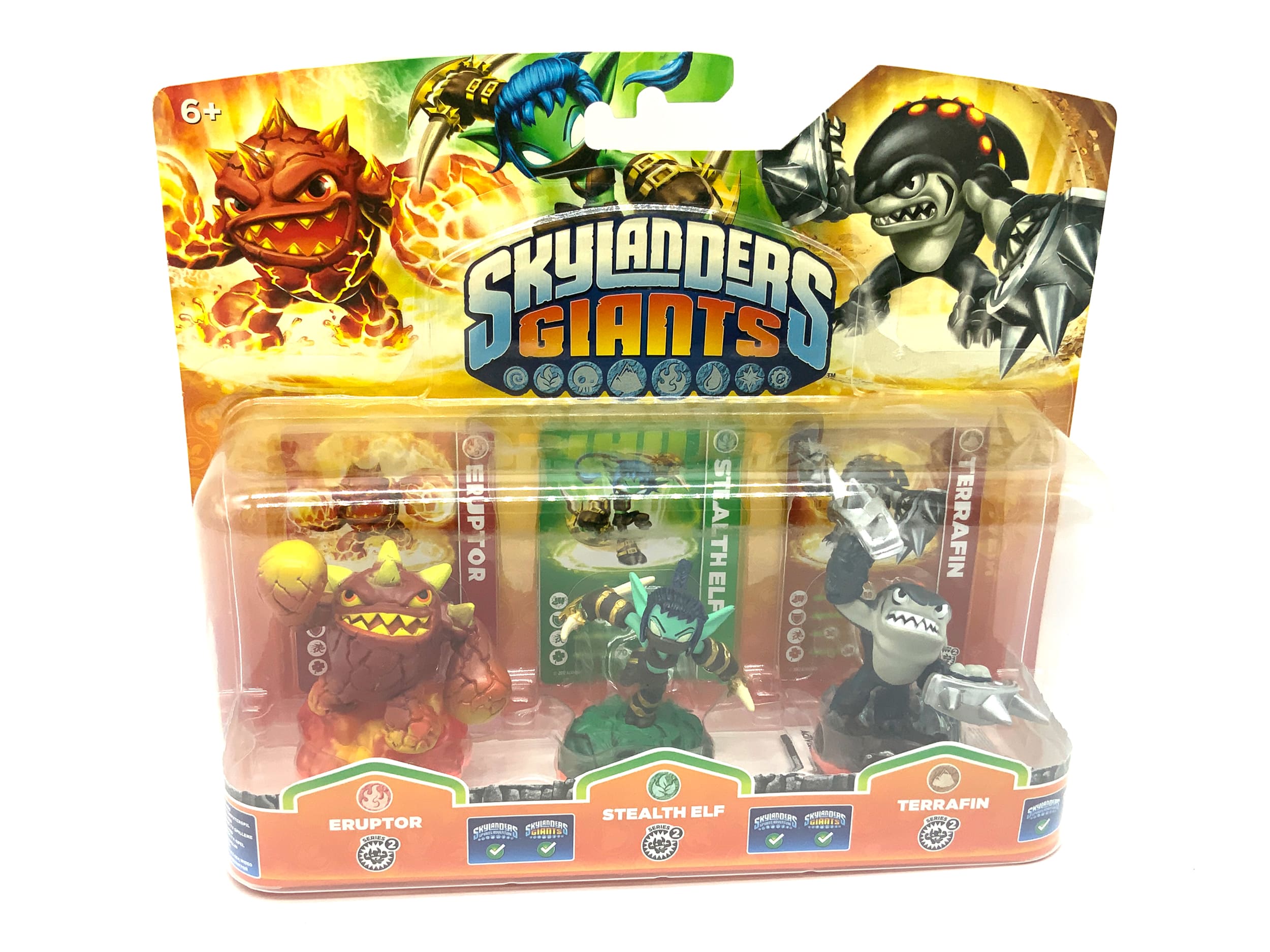 Skylanders Giants Triple Pack Eruptor + Stealth Elf + Terrafin in OVP