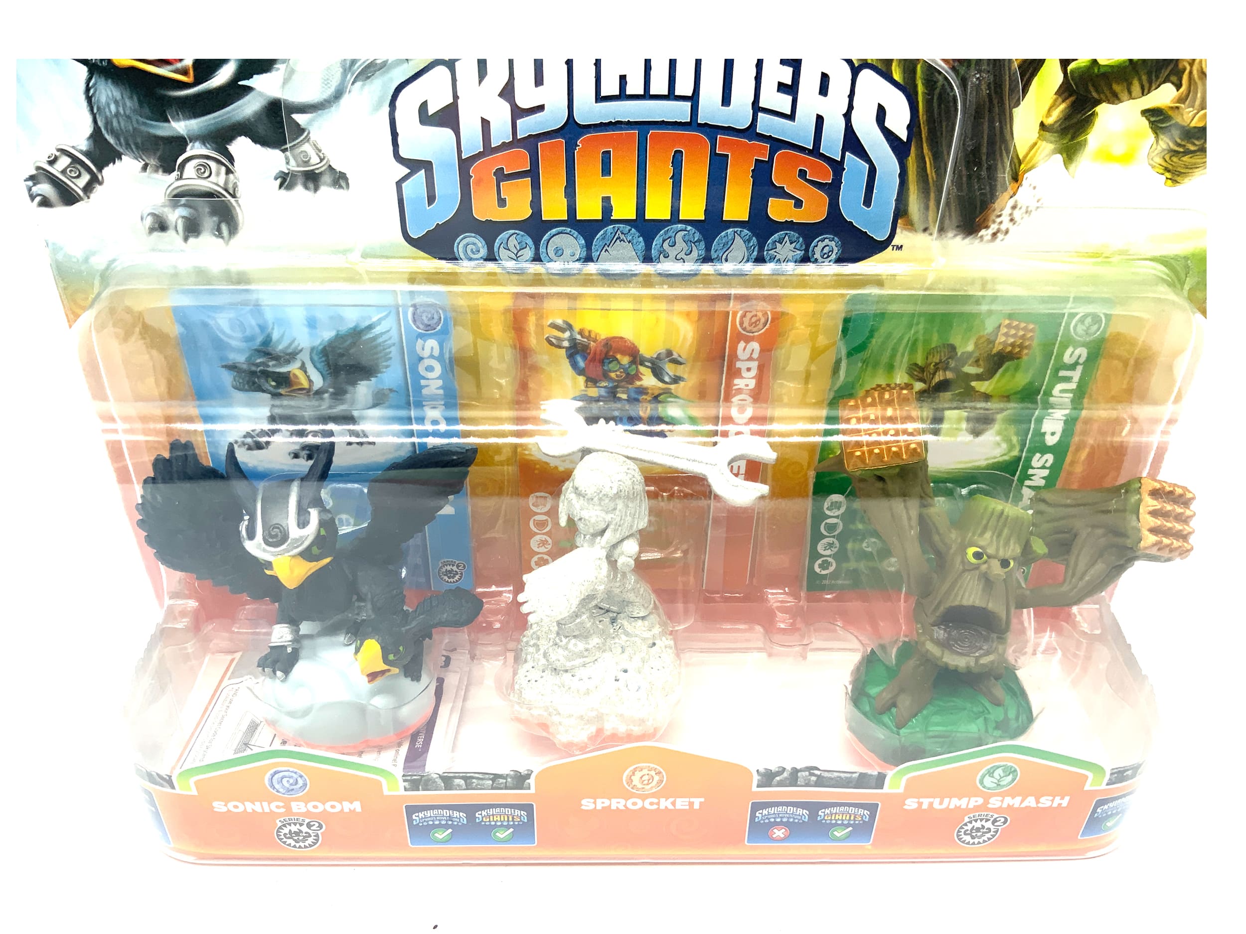 Skylanders Giants Triple Pack Glitter Paint Sprocket / Silver Sparkle (geklebt)