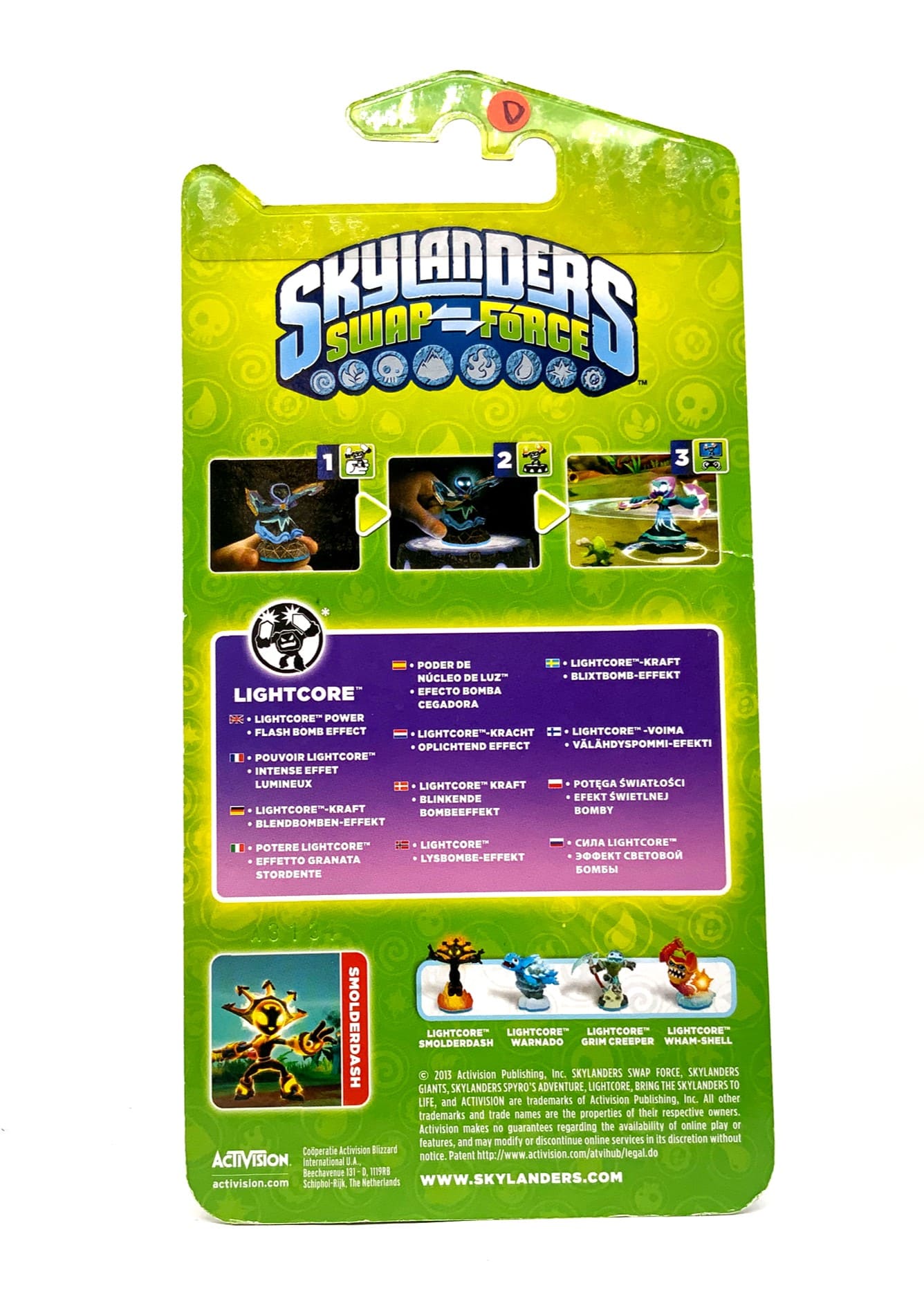 Skylanders Swap Force Smolderdash Lightcore in OVP