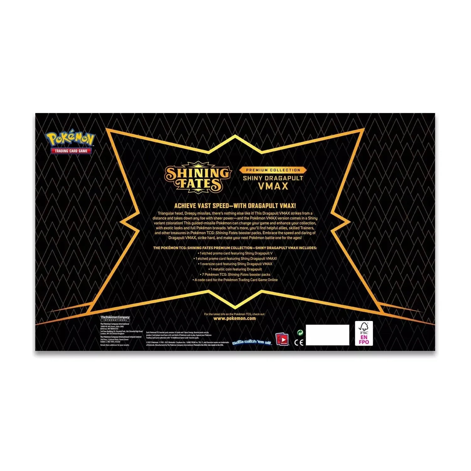 Pokémon Sword & Shield Shining Fates Dragapult VMAX Premium Collection (englisch)