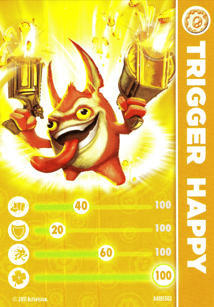 Skylanders Spyros Adventure Trigger Happy Karte