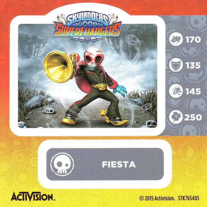 Skylanders Superchargers Fiesta Aufkleber