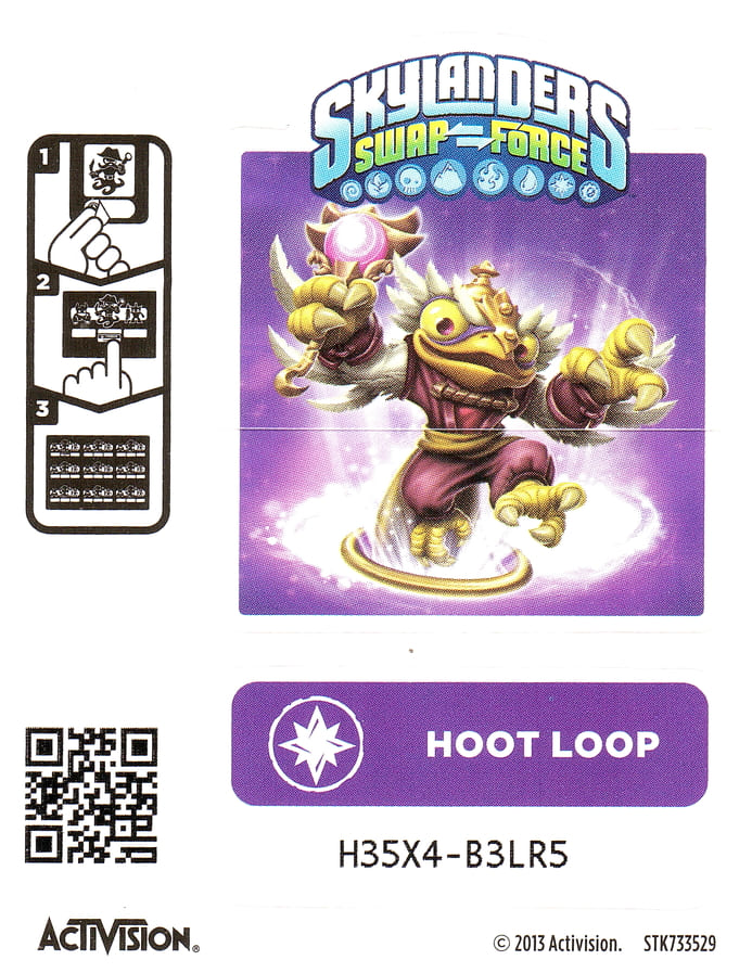 Skylanders Swap Force Hoot Loop Aufkleber