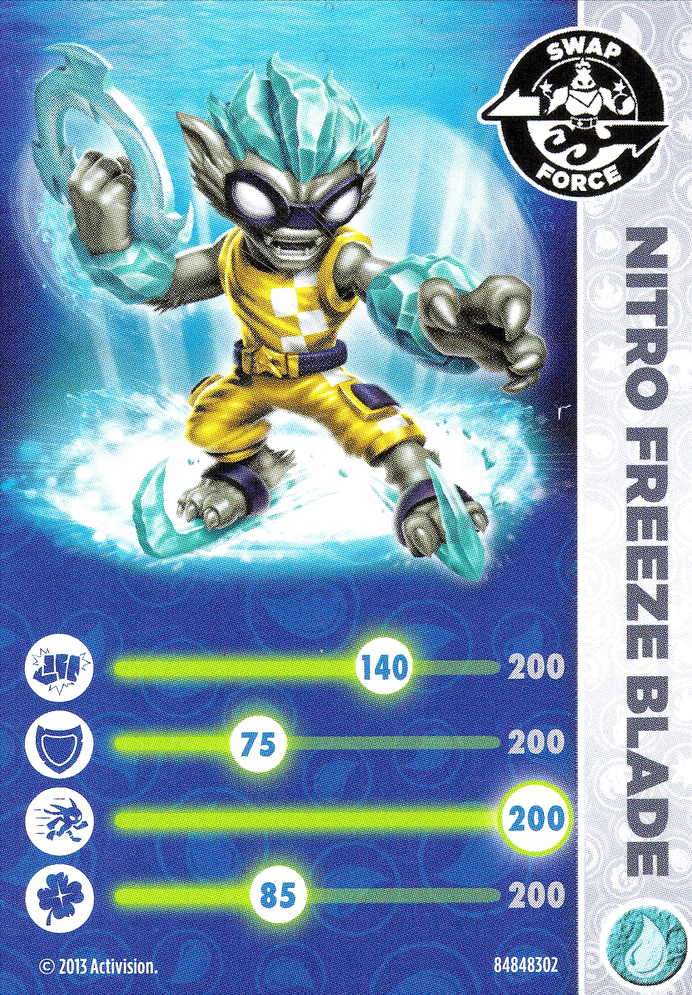 Skylanders Swap Force Nitro Freeze Blade Karte