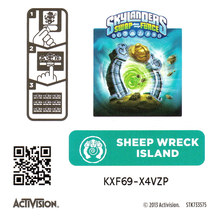 Skylanders Swap Force Sheep Wreck Island Aufkleber