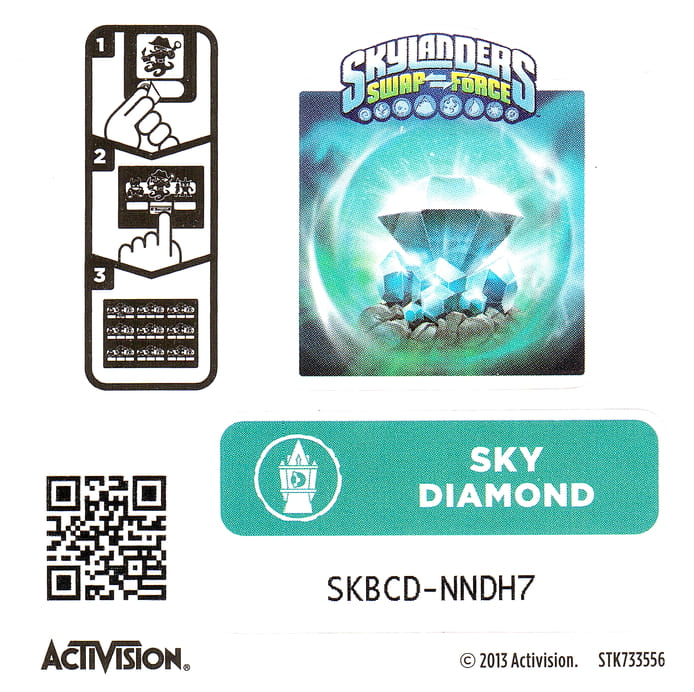 Skylanders Swap Force Sky Diamond Aufkleber