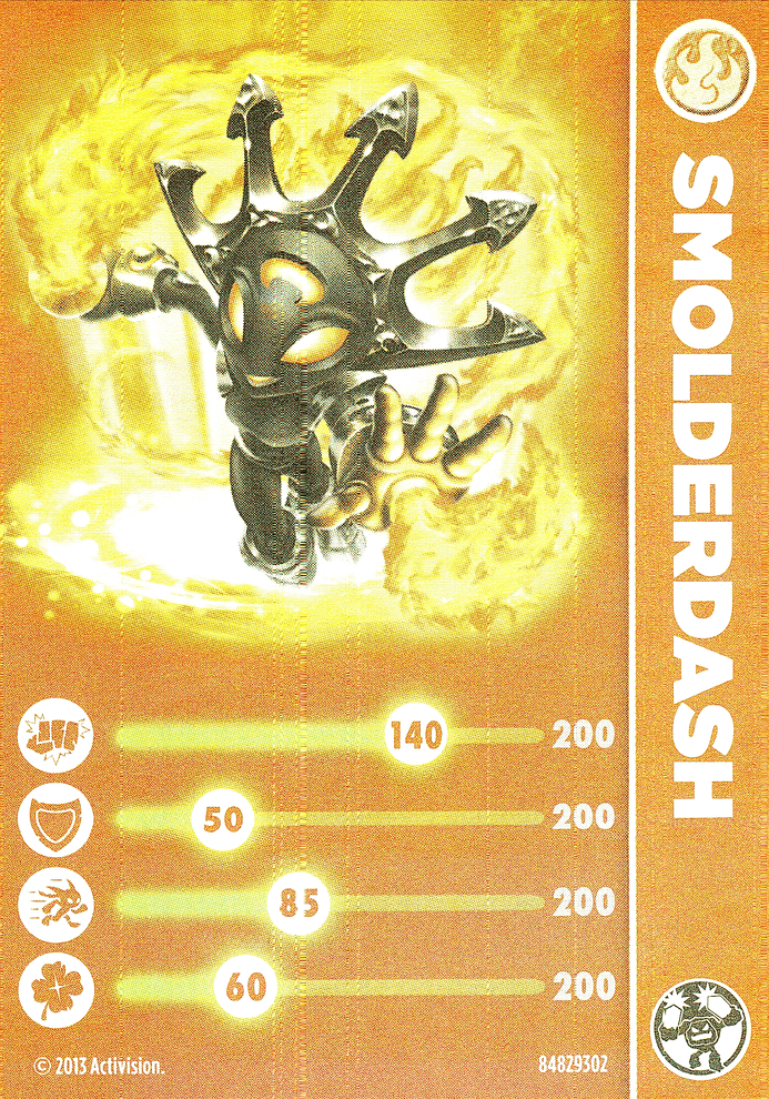 Skylanders Swap Force Smolderdash - Lightcore Karte