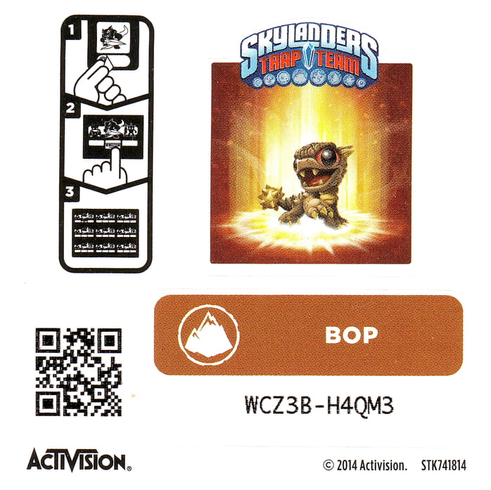 Skylanders Trap Team Bop Aufkleber