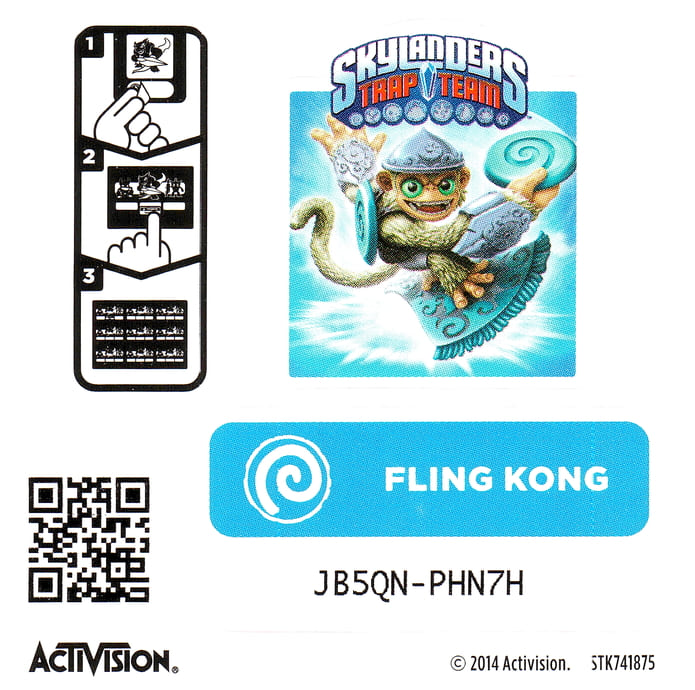 Skylanders Trap Team Fling Kong Aufkleber