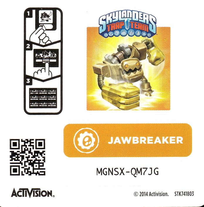 Skylanders Trap Team Jawbreaker Aufkleber