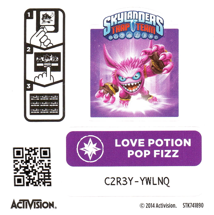 Skylanders Trap Team Love Potion Pop Fizz Aufkleber