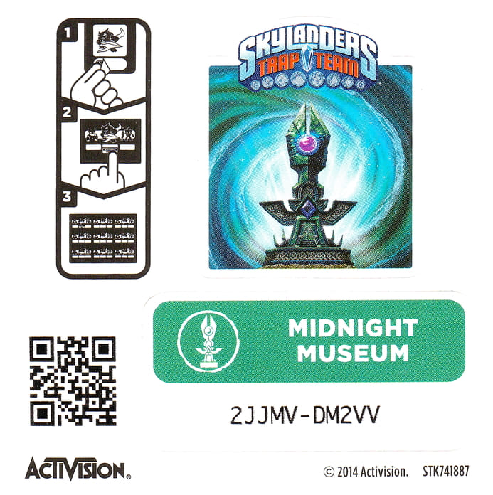 Skylanders Trap Team Midnight Museum Aufkleber