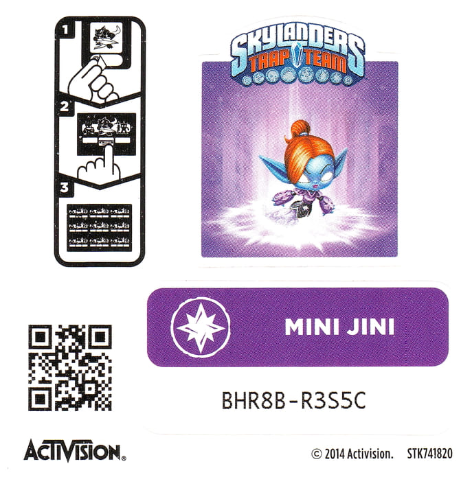 Skylanders Trap Team Mini Jini Aufkleber