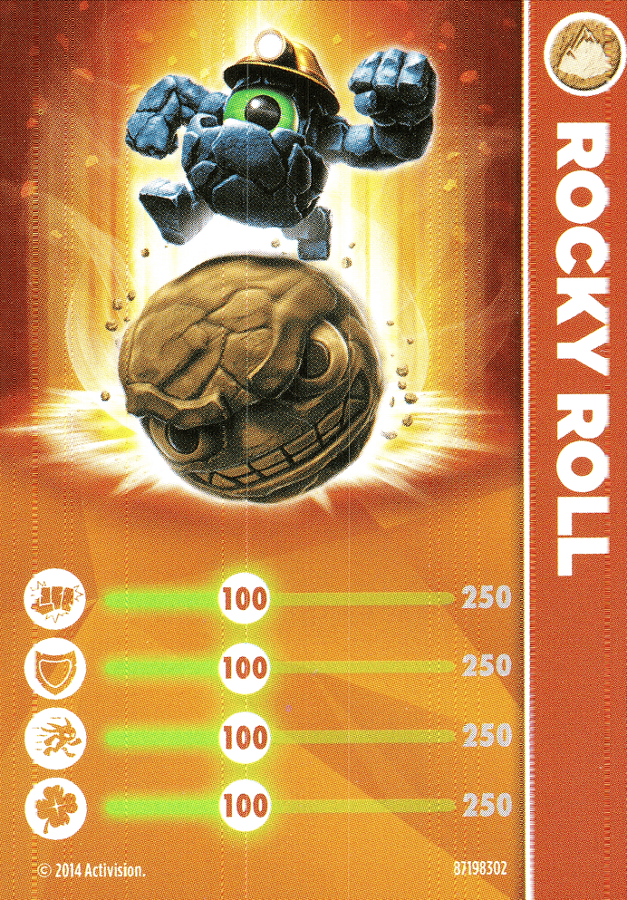 Skylanders Trap Team Rocky Roll Karte