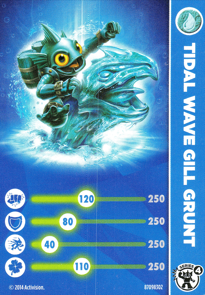 Skylanders Trap Team Tidal Wave Gill Grunt Karte