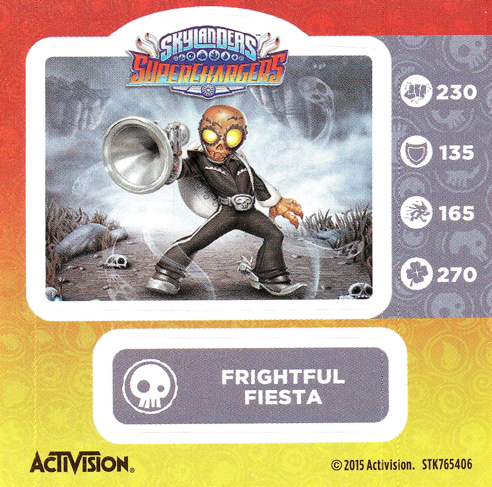 Skylanders Superchargers Frightful Fiesta Aufkleber