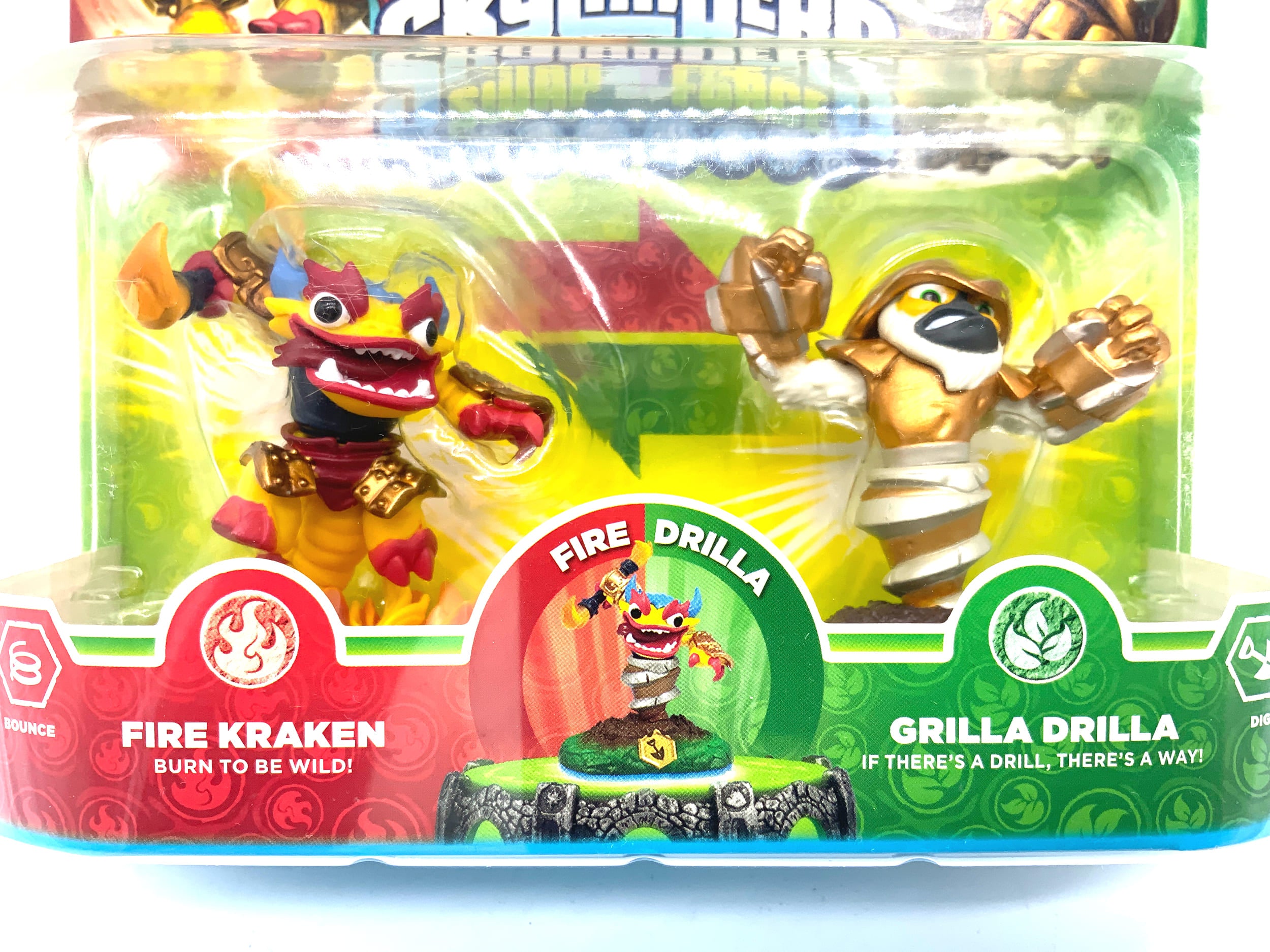 Skylanders Swap Force Double Pack Fire Kraken & Grilla Drilla in OVP