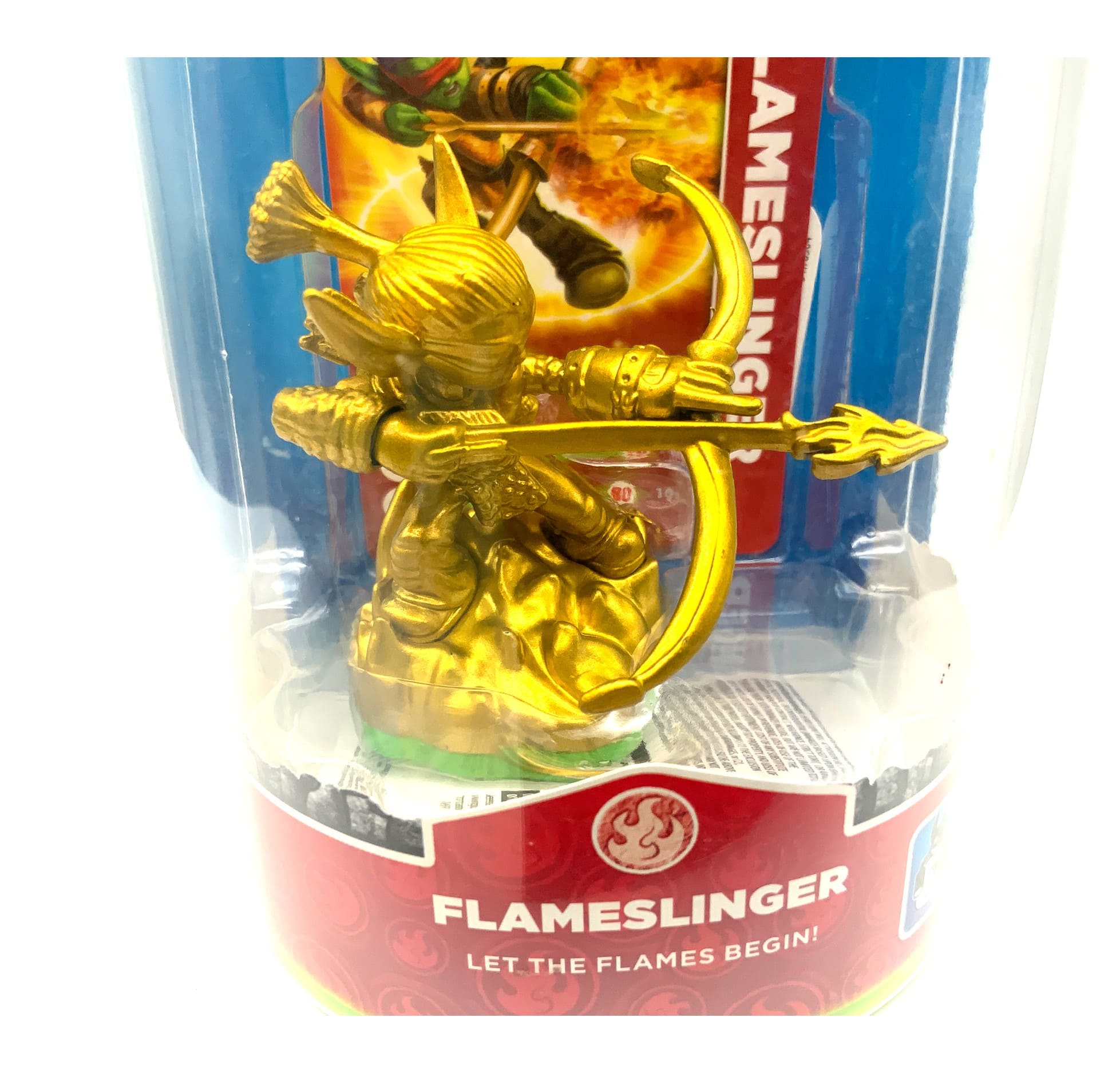 Skylanders Spyros Adventure Gold Flameslinger Chase Variante in OVP (geklebt)