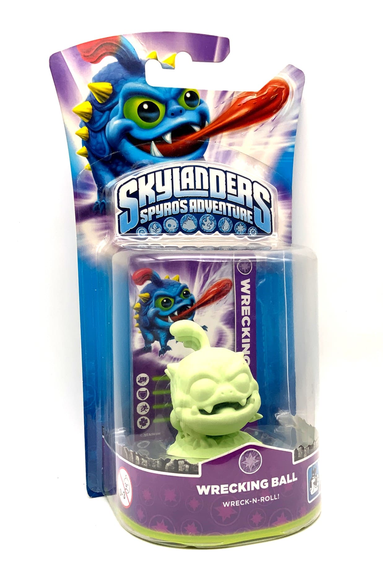 Skylanders Spyros Adventure Wrecking Ball Glow in the Dark Chase OVP (geklebt)