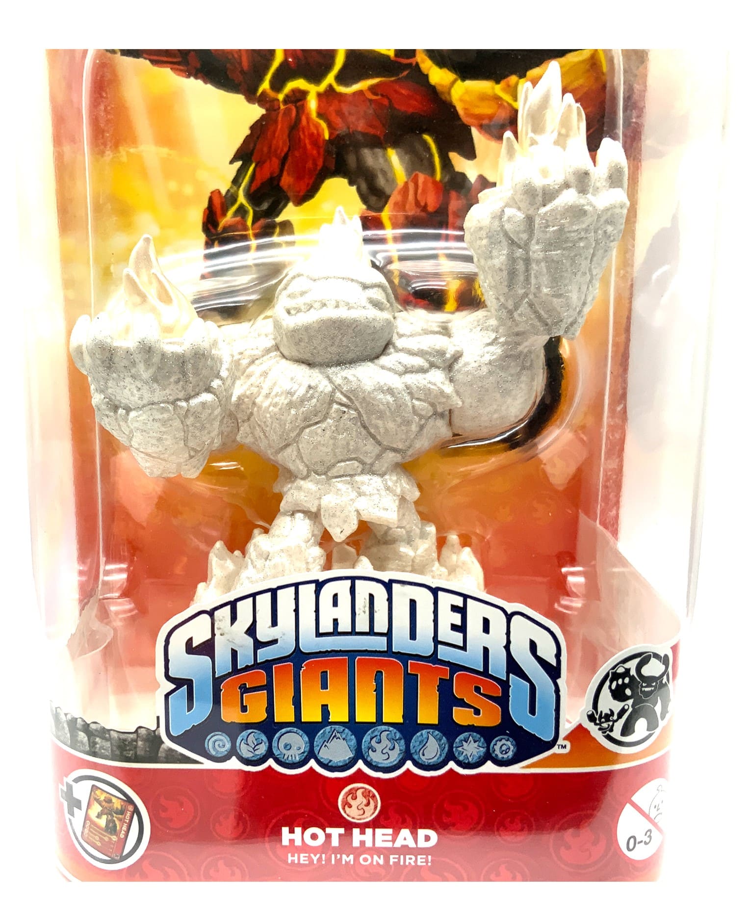 Skylanders Giants Sparkle Hot Head Glitter Silver /Pearl White in OVP (geklebt)