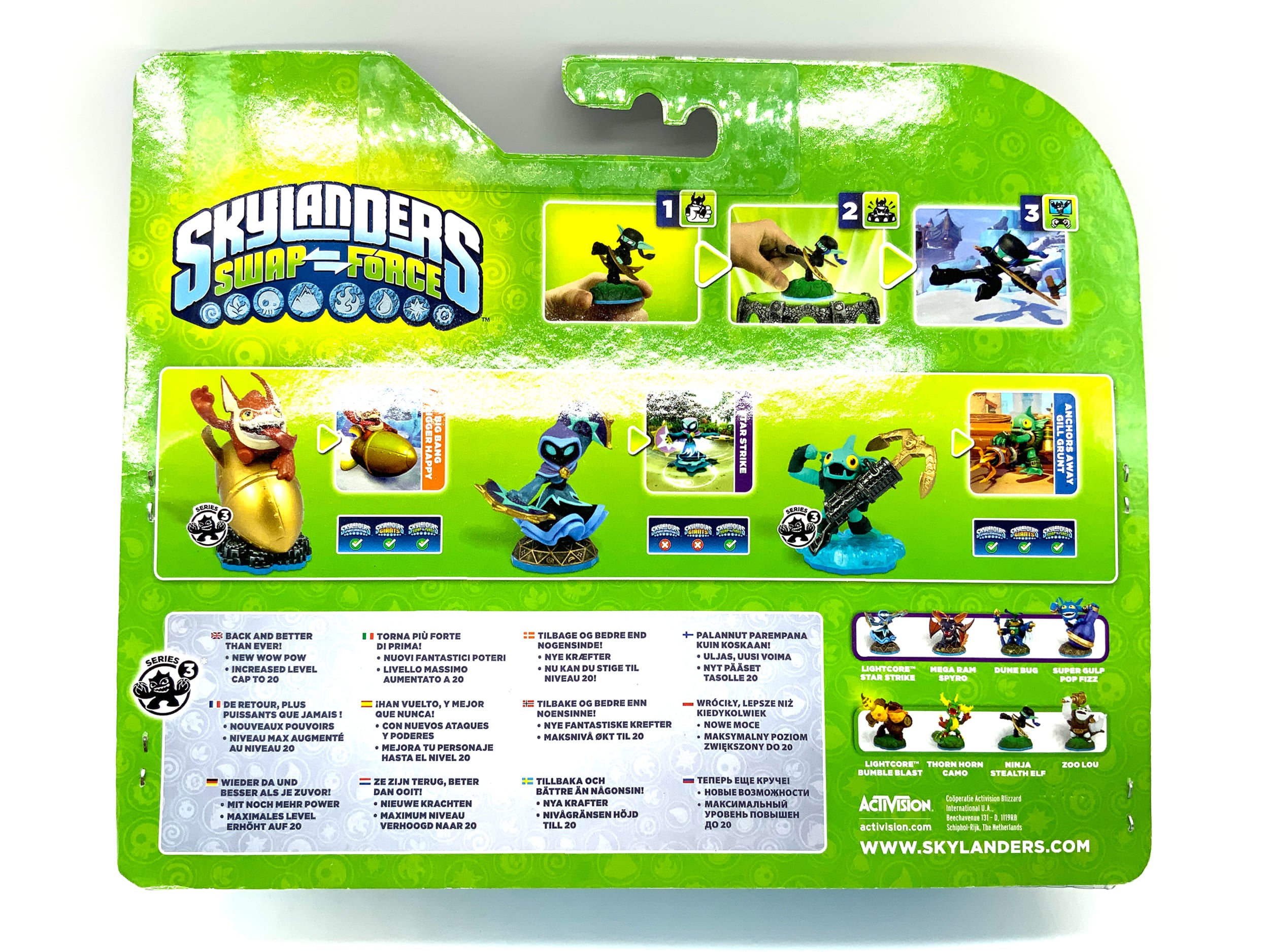Skylanders Swap Force Triple Pack Trigger Happy Star Strike Gill Grunt in OVP