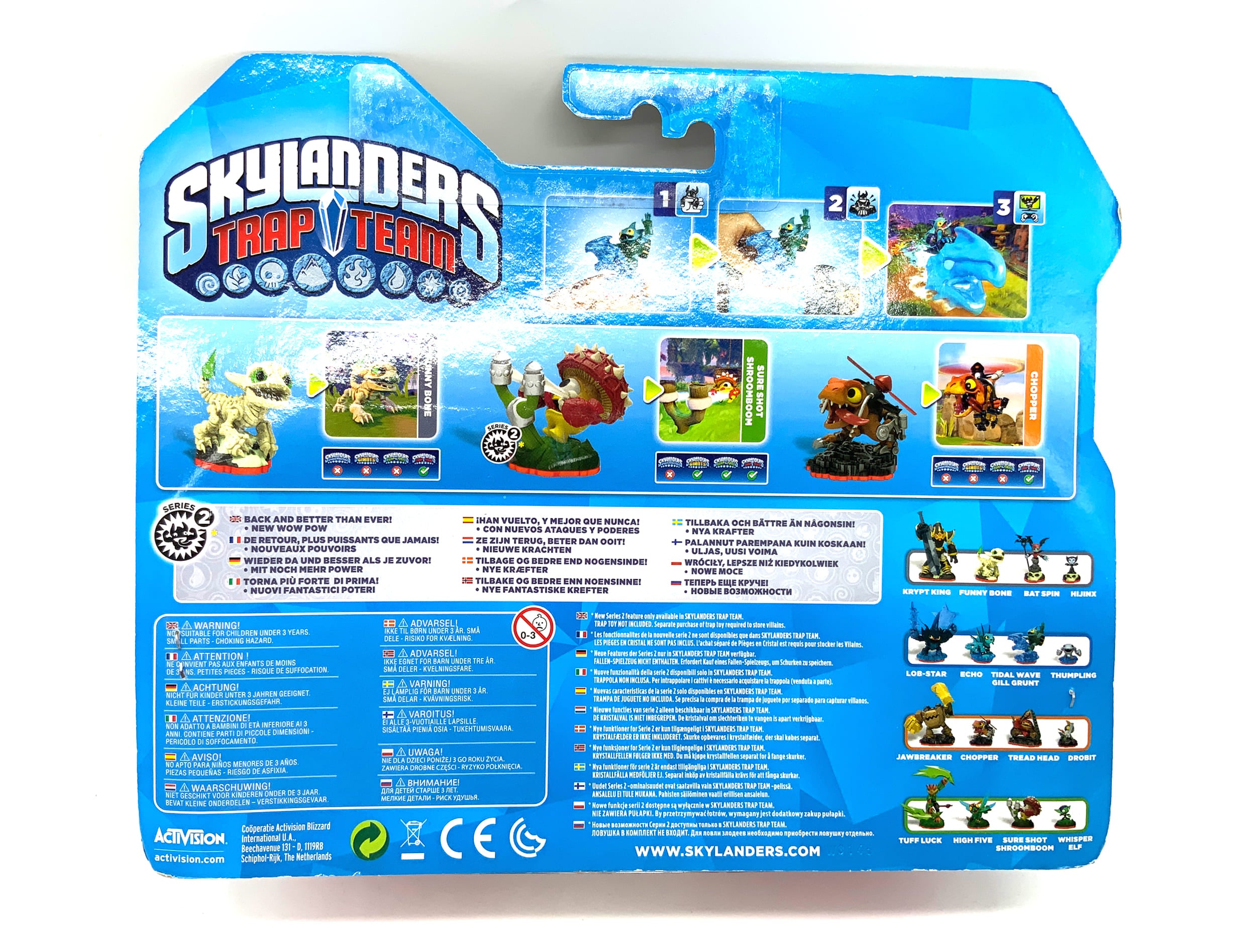Skylanders Trap Team Triple Pack Funny Bone Shure Shot Shroomboom Chopper in OVP