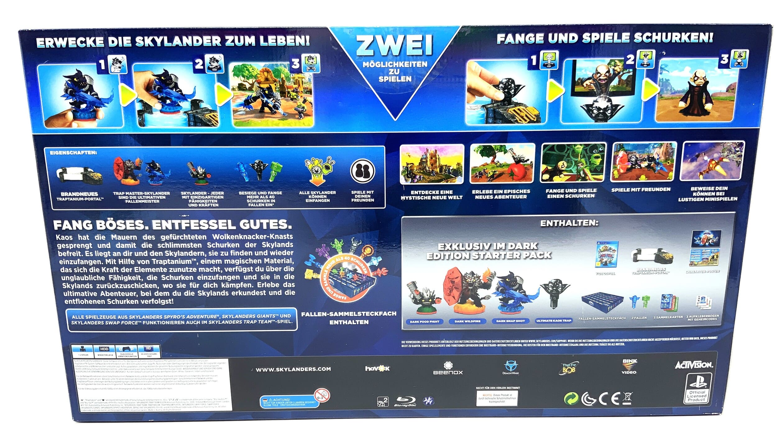 Skylanders Trap Team Dark Edition Starter Pack for Playstation 4 Starter Set PS4