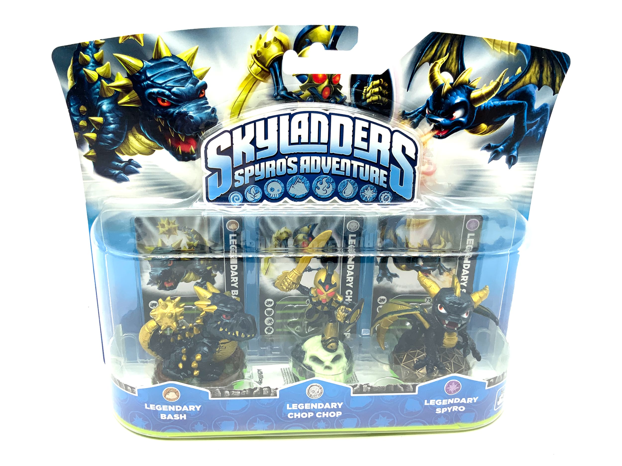 Skylanders Spyros Adventure Legendary Triple Pack Bash + Chop Chop + Spyro OVP