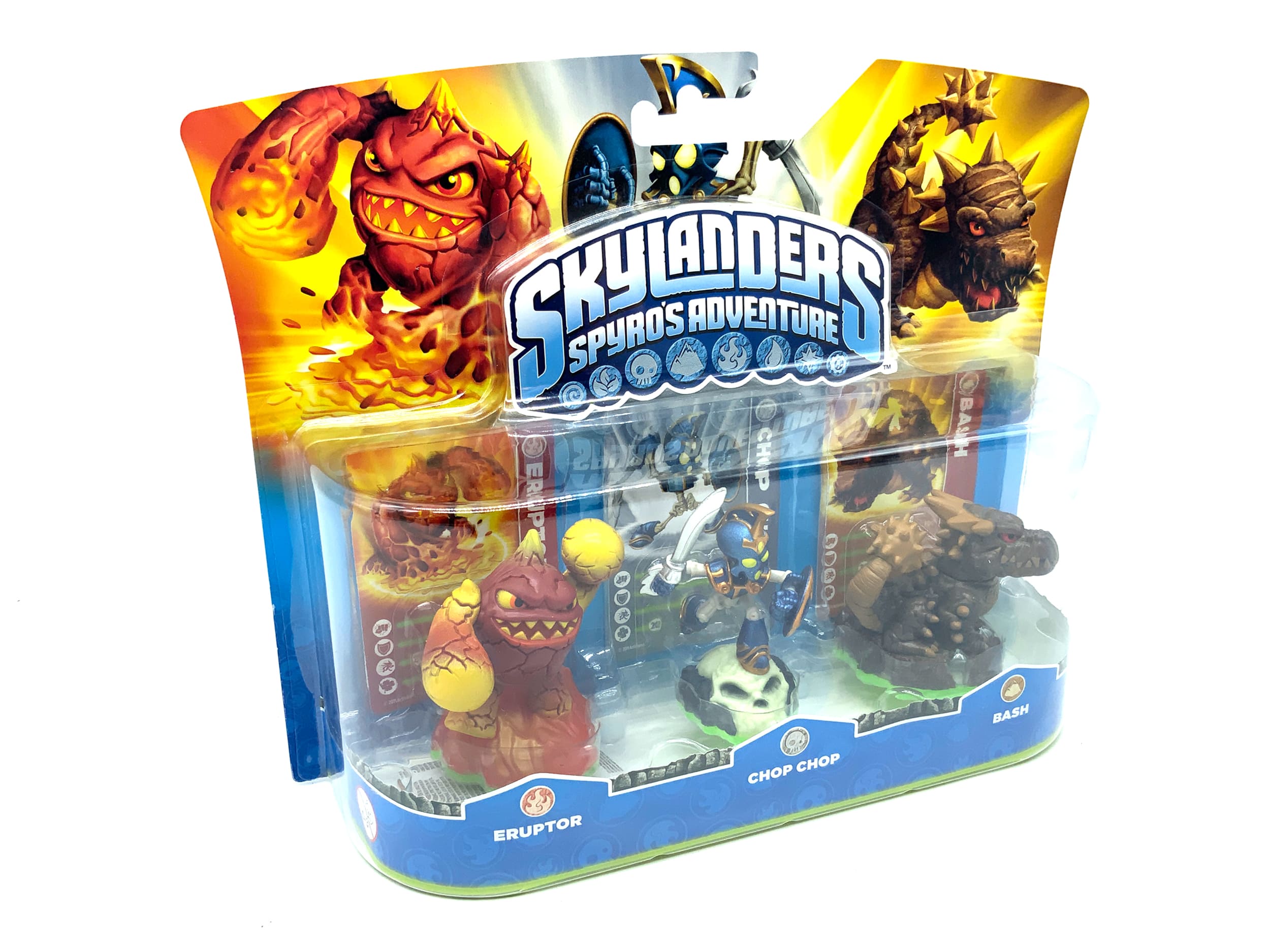 Skylanders Spyros Adventure Triple Pack Eruptor + Chop Chop + Bash in OVP
