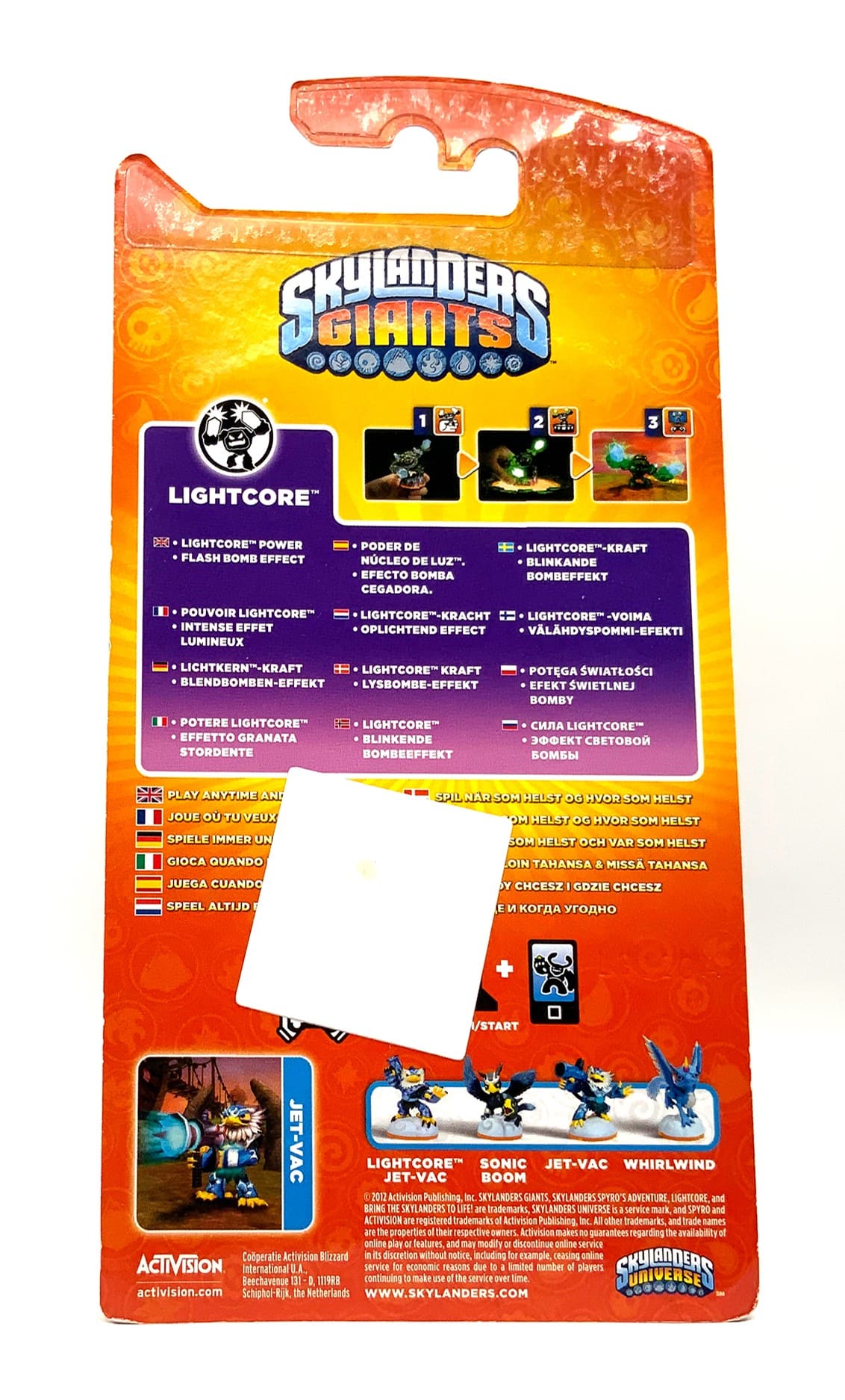 Skylanders Giants Lightcore Jet-Vac in OVP