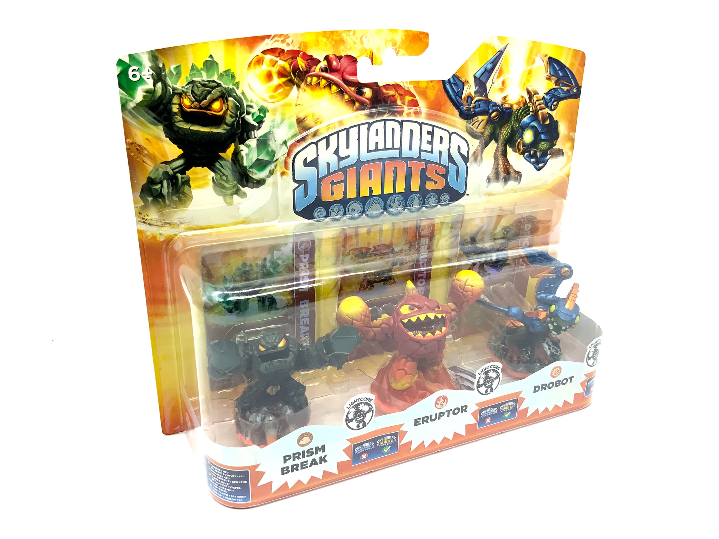 Skylanders Giants Lightcore Triple Pack Prism Break + Eruptor + Drobot in OVP
