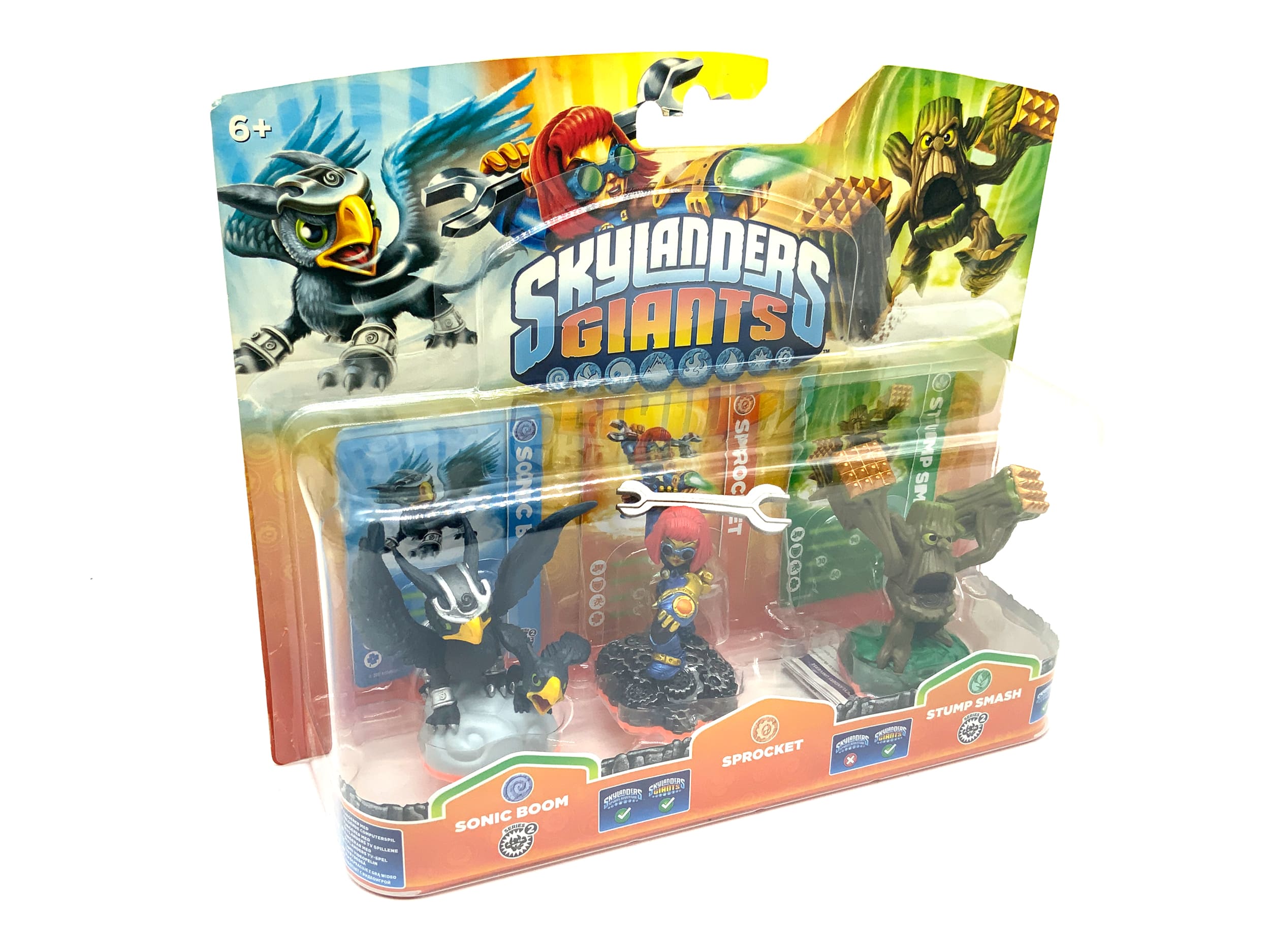 Skylanders Giants Triple Pack Sonic Boom + Sprocket +Stump Smash in OVP
