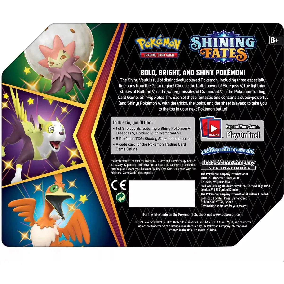 Pokémon Sword & Shield Shining Fates Boltund V Tin Box (englisch)