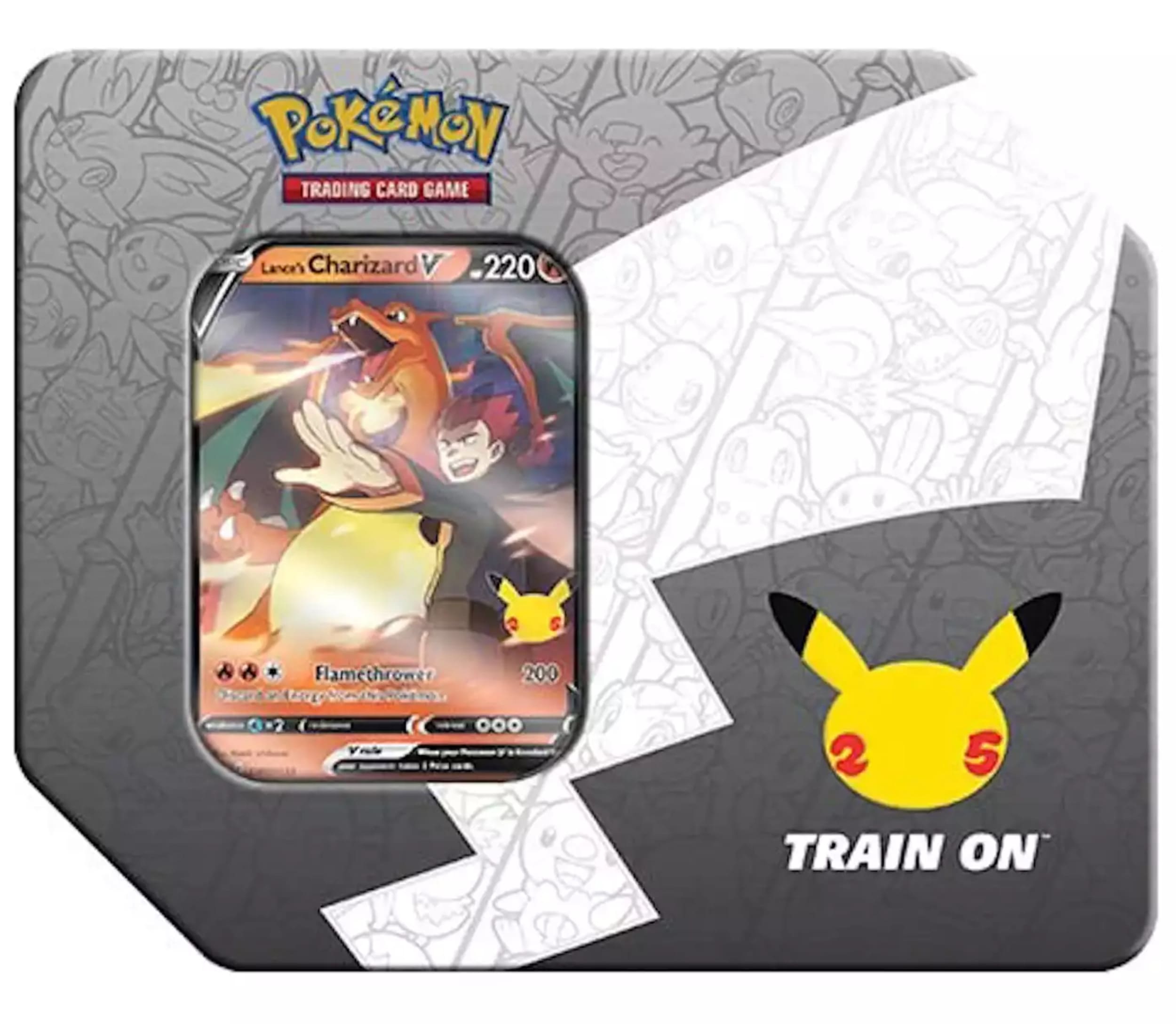 Pokémon 25th Anniversary Celebrations Lance's Charizard V Big Tin (englisch)