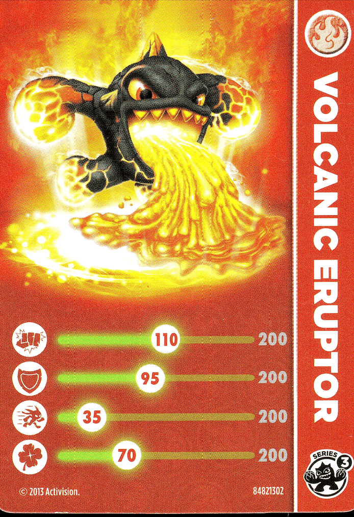 Skylanders Swap Force Volcanic Eruptor Karte