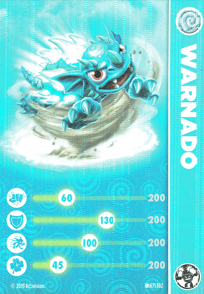 Skylanders Swap Force Warnado - Lightcore Karte
